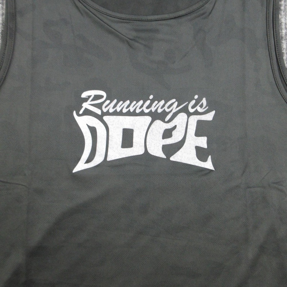 SPRINTS Tank Mens XL Black Jersey Running Performance Moisture Wicking NWOT - Picture 3 of 14